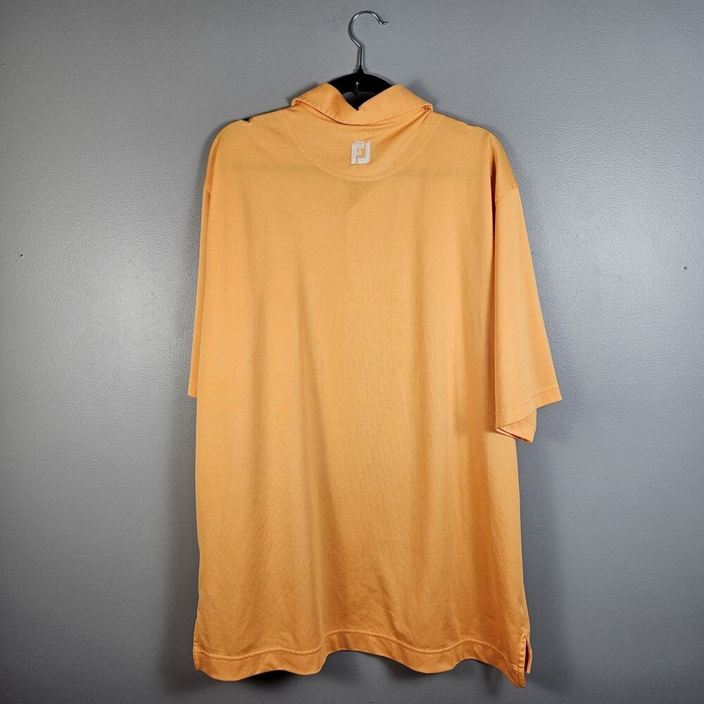 FootJoy FJ Golf Polo Shirt XL Orange Jersey Performance Short Sleeve Golfing - Picture 2 of 6